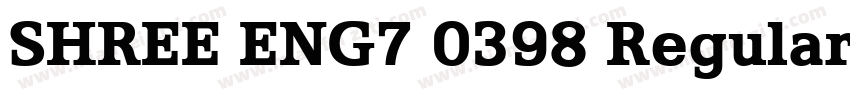 SHREE ENG7 0398 Regular字体转换